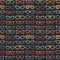 Eyeglasses flat style multicolored vector seamless pattern.