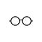 Eyeglasses icon. Glasses icon. Round Glasses Icon Symbol Set - Vector