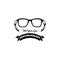 Eyeglasses icon. Ophthalmology badge. Optical icon. Test Your Eyes inscription. Vector.