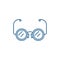 Eyeglasses line icon concept. Eyeglasses flat  vector symbol, sign, outline illustration.