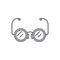 Eyeglasses line icon concept. Eyeglasses vector linear illustration, symbol, sign