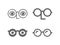 eyeglasses line icon. Spectacles logo design