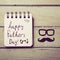 Eyeglasses, mustache and text happy fathers day