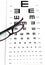 Eyeglasses and optometrist chart