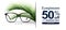 Eyeglasses Sale Banner Concept. Optical glasses with tropical plants