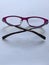 Eyeglasses with violet frame