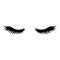 Eyelash. Close eyes. Cute eyelashes. Icon for web. Vector illustration