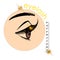 Eyelash extension. Beauty salon banner. Lengthening mascara. Makeup procedure. False lash. Cosmetologist service. Eye