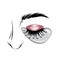 Eyelash mapping, eyebrows microblading Beauty salon treatment.  Professional beauty branding social media icons set. Custom