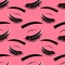 Eyelashes eyebrows - seamless colored background. makeup tattoo - vector illustration for beauty salon