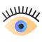 Eyelashes flat icon. Eye color icons in trendy flat style. Beauty gradient style design, designed for web and app. Eps
