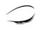 Eyelashes logo closed female eye