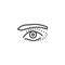 Eyelid surgery line icon