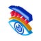 Eyelid surgery treatment isometric icon vector illustration