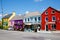EYERIES, IRELAND - JULY 14, 2019: Colorful houses in Eyeries, small town on Ring of Kerry, famous Atlantic way in