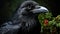 Eyes of the Abyss: Photorealistic Black Raven Closeup