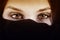 Eyes of arab woman with veil