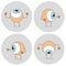 Eyes cartoon icon. The eye looks up, down, left, right, around,