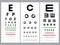 Eyes charts. Ophthalmology vision test alphabet and letters optical alphabet letters vector set