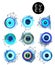 Eyes collection, human pupil