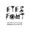 Eyes Font hand drawn letters using human eyes distorted