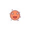 eyes heart smiley emoji icon vector design