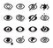 Eyes icon. Optical care symbols eyesight vision cataract blinds good looking medicine pictures searching vector icons