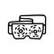 eyes massage device line vector doodle simple icon
