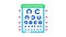Eyes Ophthalmic Test Chart Icon Animation