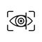 Eyes scanning outline icon, Vector and Illustration