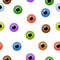 Eyes seamless pattern on white background. Eyeballs iris concept