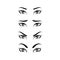 Eyes set black vector