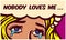 Eyes shedding tears of sad broken hearted girl crying pop art style comics panel vector illustration