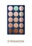 Eyeshadow palette. Make up background. Cosmetic icons collection