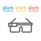 EyeTap line icon. Vector signs for web graphics.