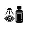 Eyewash black glyph icon