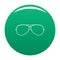 Eyewear icon vector green