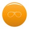 Eyewear icon vector orange