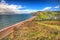 Eype Dorset Jurassic coast in bright colourful HDR