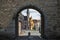 Ezelpoort Donkey`s gate in the medieval city of Bruges, Belgiu