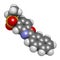 Ezutromid Duchene muscular dystrophy drug molecule. Activator of utrophin. 3D rendering. Atoms are represented as spheres with.