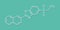 Ezutromid Duchene muscular dystrophy drug molecule. Activator of utrophin. Skeletal formula.