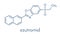 Ezutromid Duchene muscular dystrophy drug molecule. Activator of utrophin. Skeletal formula.