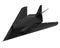 F-117. Military stealth aircraft. Black plane. 3d illustration.