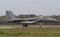 F-15C from the 5Wing at King Kahlid airbase Saudi Arabia, waiting for take off at Dijon during exercise