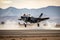f-35 fighter jet making its final approach to landing strip
