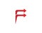 F letter arrows logo template
