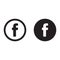 `f`letter typographic symbol. Facebook social media icon vector illustration. Premium quality.