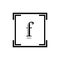 F Letter vector icon