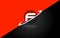 f red black technology alphabet company letter logo icon